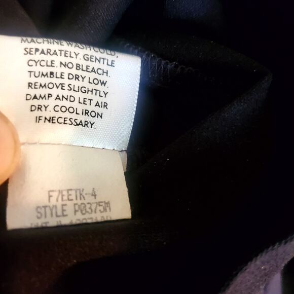 Eileen Fisher Black stretchy Knit casual pull on pants Size Large Viscose/Rayon - Picture 8 of 9